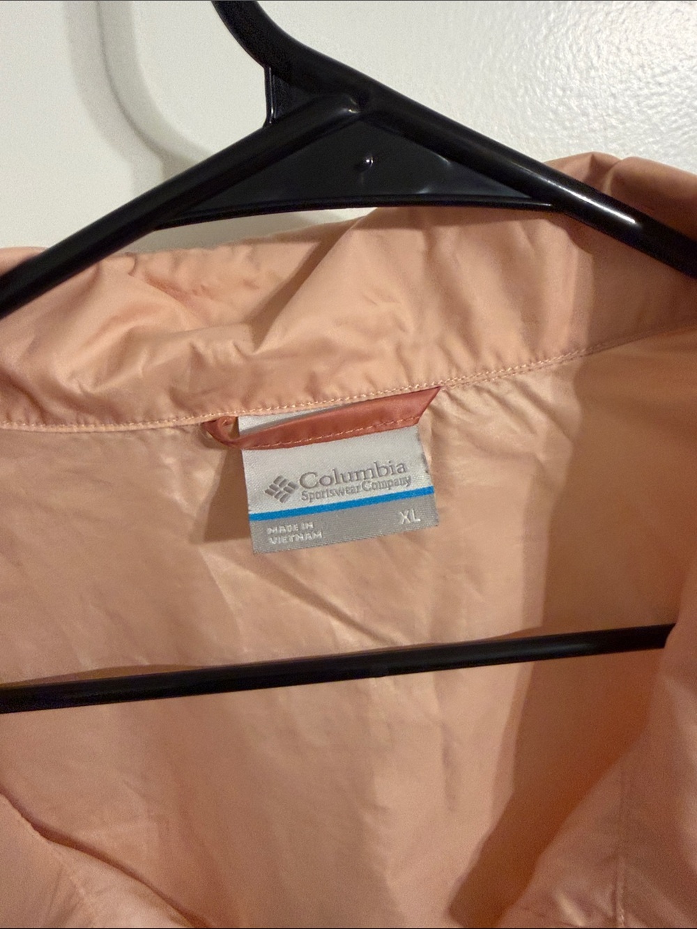 Women’s Two-Tone Peach Bomber Windbreaker Jacket - Picture 2 of 5
